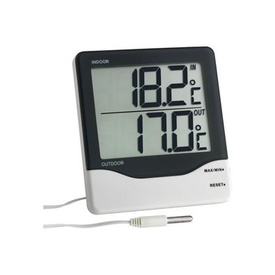 TFA - Digitales Innen-Außen-Thermometer 30.1011 - schwarz/ weiß