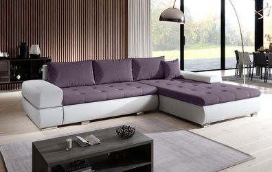 FURNIX BROME Sofa L-Form Eckcouch Schlafsofa Couch mit Schlaffunktion MA120-OR64
