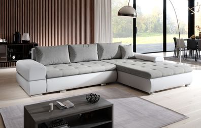 FURNIX BROME Sofa L-Form Eckcouch Schlafsofa Couch mit Schlaffunktion MA120-OR90