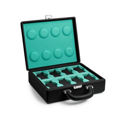 Scatola del Tempo - Valigetta 8 handle black/ blue tiffany - Uhrenkoffer für 8 Uhren