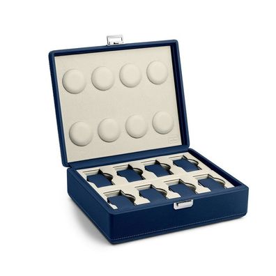 Scatola del Tempo - Valigetta 8 blue/ off-white - Uhrenkoffer für 8 Uhren - blau