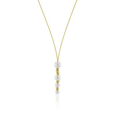 Luna-Pearls - 216.0915 - Collier - Damen - 925er Silber gelbvergoldet