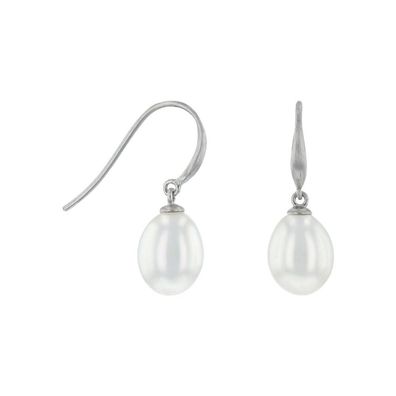 Luna-Pearls Ohrringe 925 Silber rhod. Süßwasser-Zuchtperle - HS1223