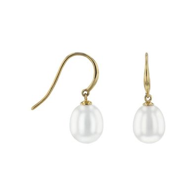 Luna-Pearls Ohrringe 585 Gelbgold Süßwasser-Zuchtperle - HS1204