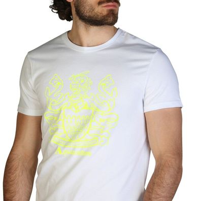 Aquascutum - Bekleidung - T-Shirts - QMT019M0-01 - Herren - white, yellow