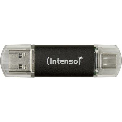 Twist Line 128 GB (anthrazit/ transparent, USB-A 3.2 Gen 1, USB-C 3.2 Gen 1)