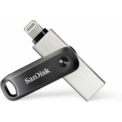 iXpand Go 64 GB (schwarz/ silber, USB-A 3.2 Gen 1, Apple Lightning Connector)