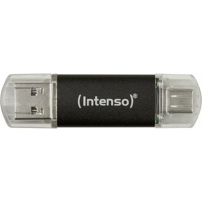 Twist Line 64 GB (anthrazit/ transparent, USB-A 3.2 Gen 1, USB-C 3.2 Gen 1)