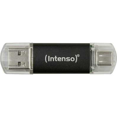 Twist Line 32 GB (anthrazit/ transparent, USB-A 3.2 Gen 1, USB-C 3.2 Gen 1)