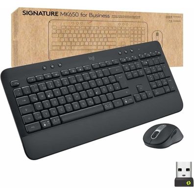 Logitech Signature Combo MK650 Graphite Tastatur-Maus-Set kabellos schwarz