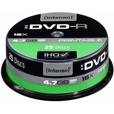 25 Intenso DVD-R 4,7 GB bedruckbar