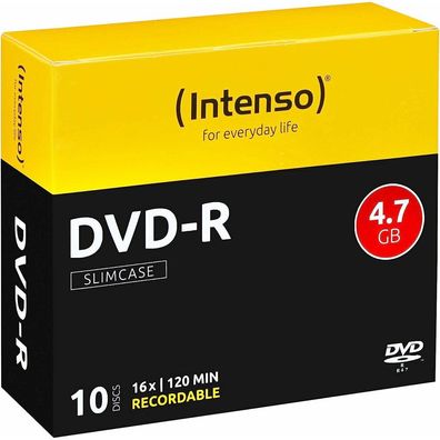 10 Intenso DVD-R 4,7 GB