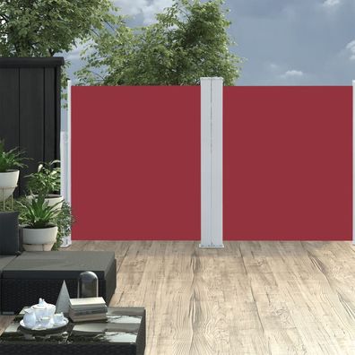 Ausziehbare Seitenmarkise Rot 160 x 600 cm