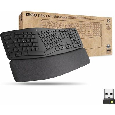 Logitech ERGO K860 for Business Tastatur ergonomisch schwarz