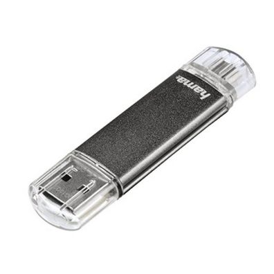 Hama USB-Stick FlashPen Laeta Twin 00123 32Gbyte grau