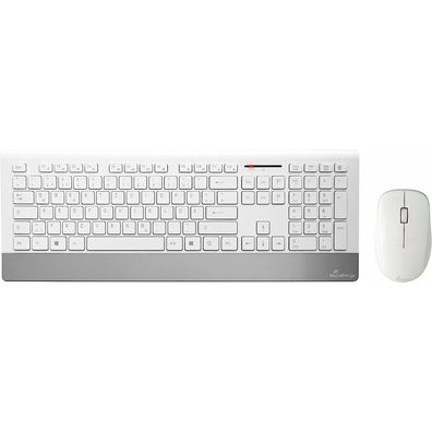 MediaRange MROS106 Tastatur-Maus-Set kabellos weiß