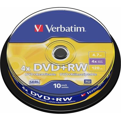 DVD + RW 4,7 GB (4fach, 10 Stück)