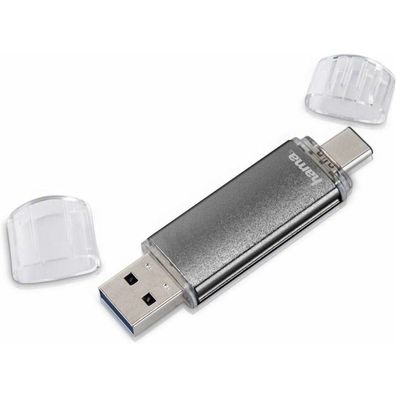 hama USB-Stick Laeta Twin grau 64 GB