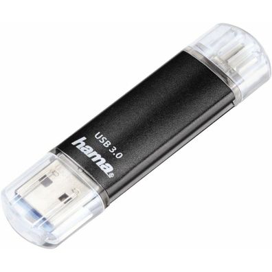 hama USB-Stick Laeta Twin schwarz 64 GB