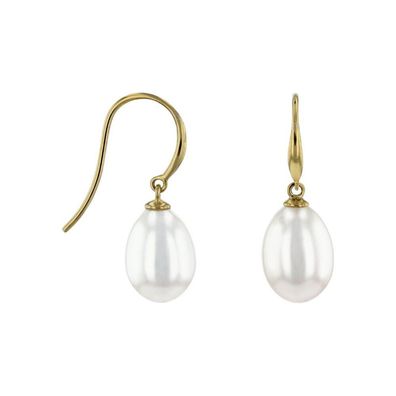 Luna-Pearls Ohrringe 750 Gelbgold Süßwasser-Zuchtperle - HS1267