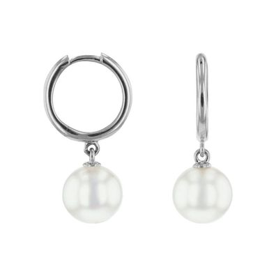 Luna-Pearls Ohrringe 750 Weissgold Süßwasser-Zuchtperle - HS1479