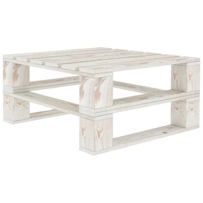 Outdoor-Tisch Paletten Holz Wei?