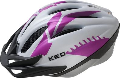 KED Fahrradhelm Joker M, weiß/ pink Gr. 52-58 cm