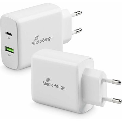 MediaRange 43W USB A/ USB C Quick Charge Ladeadapter weiß, 43 Watt