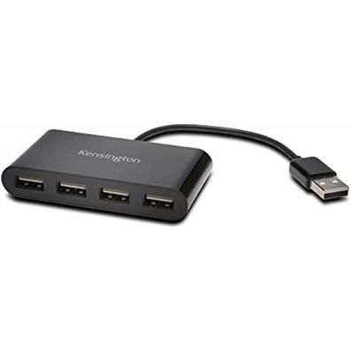 USB 2.0 4-Port Hub (schwarz, 4x USB 2.0 Typ-A)