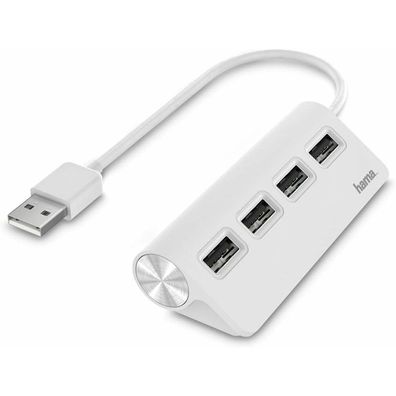 hama USB-Hub 4-fach weiß