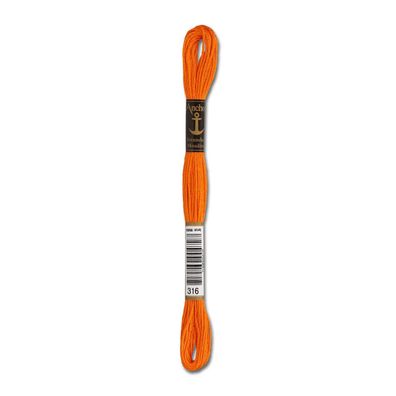 8m Anchor Stickgarn - Farbe 316 - orange