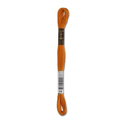 8m Anchor Stickgarn - Farbe 308 - goldgelb