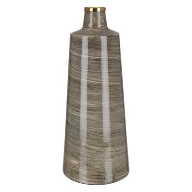 Metall Vase kegelförmig "Stripes"