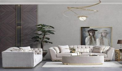Luxus Sofagarnitur 3 + 3 Sitzer Garnitur Sofa Sofas Sitz Gruppe Wohnzimmer Couch