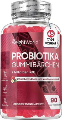 Probiotika Gummibärchen -90 Gummies mit Bakterienstämmen (Bacillus Coagulans & Inuli)