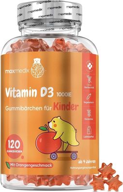 Vitamin D3 Kinder Gummibärchen 1000 IE - Alternative zu Tabletten & Tropfen - 8 Monat