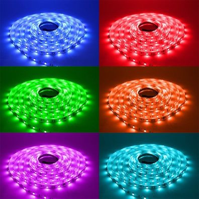 DIY LED-RGB Streifen 2x 5 Meter selbstklebend mit Ferndbedienung
