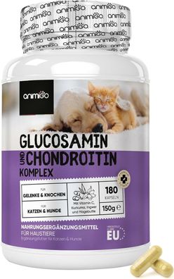 Animigo Glucosamin Chondroitin Komplex - Für Knorpel, Gelenke & Knochen