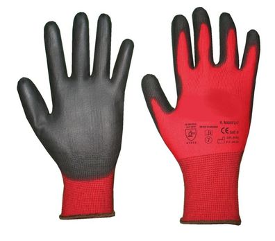 Handschuhe Mikroschaum, rot, versch. Größen