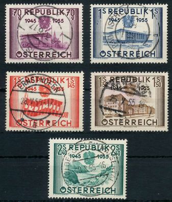Österreich 1955 Nr 1012-1016 zentrisch gestempelt X75E6CA