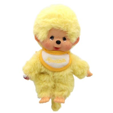 Junge Gelb | 13 cm | Monchhichi Color Puppe | mit gelbem Lätzchen
