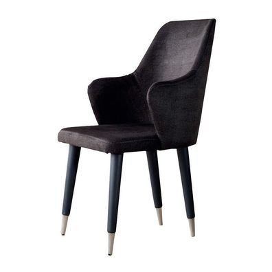 Graues Esszimmer Stuhl-Set Designer Polsterstühle 6tlg. Textil Stühle