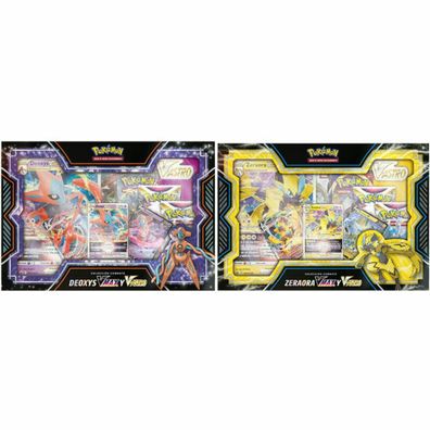Spanisch Pokemon Pack 6 Sammelkartenspiel Boxen Deoxys Vmax & Zeraora Vmax sortiert