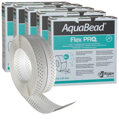 5x Rigips AquaBead Flex PRO 25m 85mm Kantenschutz selbstklebend