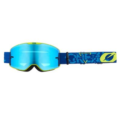 O'NEAL Bike Goggles B-20 Strain Blue/ Neon Yellow - Radium Blue