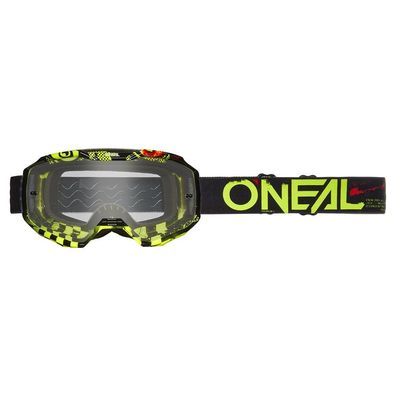 O'NEAL Bike Goggles B-10 Attack Black/ Neon Yellow - Clear
