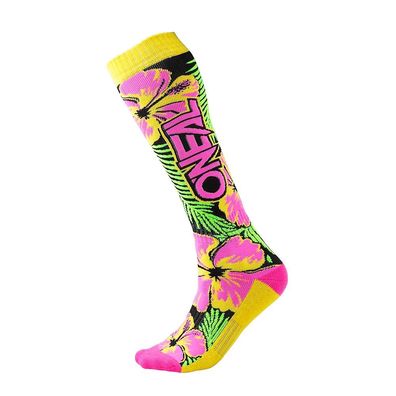 O'NEAL Bike Socken Pro Mx Island Pink/ Green/ Yellow (One Size)