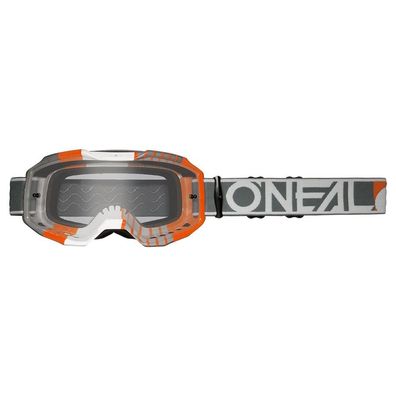 O'NEAL Bike Goggles B-10 Duplex White/ Gray/ Orange - Clear