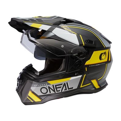 O'NEAL Bike Helm D-Srs Square Black/ Gray/ Neon Yellow