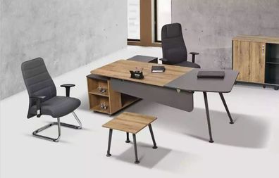 Eckschreibtisch Tisch Büro Tische Schreibtische 2tlg Möbel Chefschreibtisch